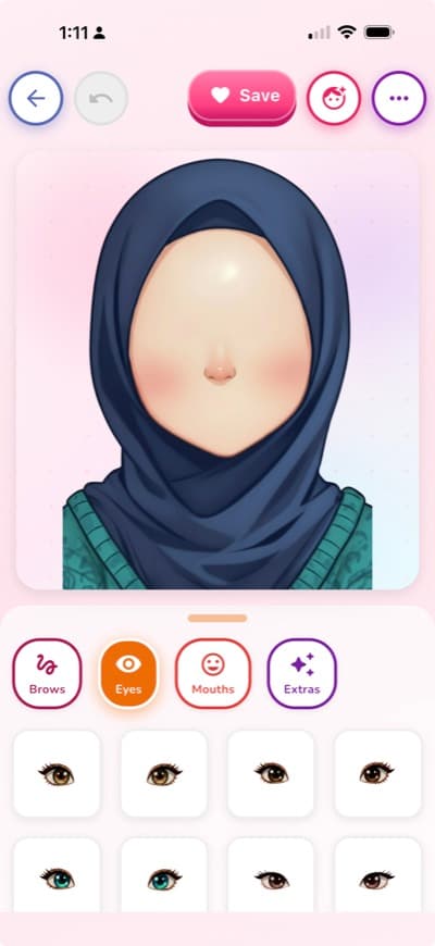 Choose your hijabi base face