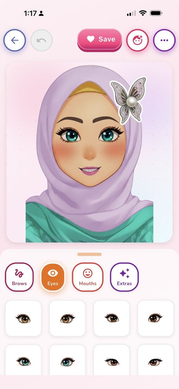 Beautiful Hijabi app - Add accessories